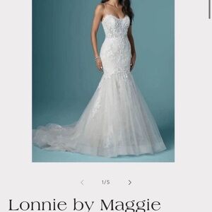 Maggie Sottero Cream Lace Bridal Gown